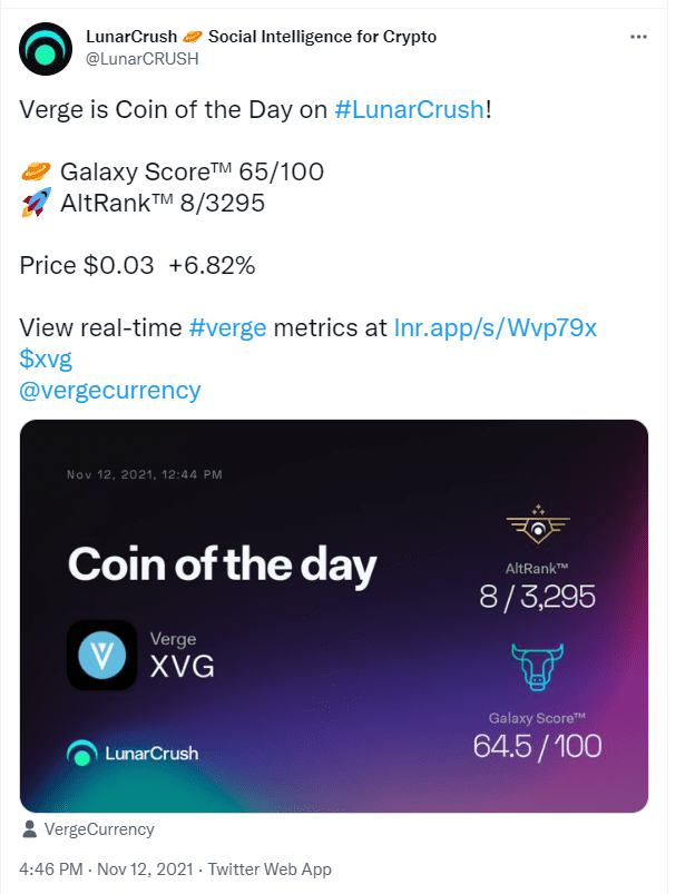 Verge, Verge (XVG) Coin is on the verge of pumping 218% on a bullish setup